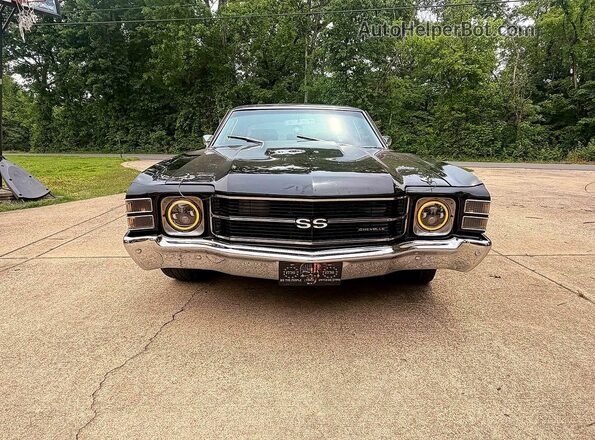136371B182449 1971 CHEVROLET CHEVELLE Black უკანა სალონის ხედი