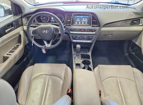 5NPE34AF4JH660649 2018 HYUNDAI SONATA Белый Вид щитка приборов