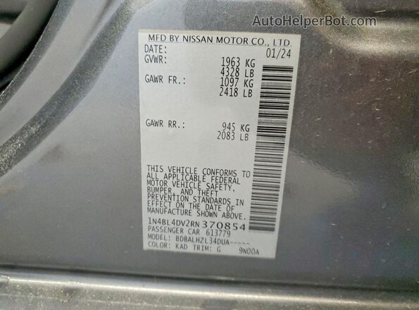 1N4BL4DV2RN370854 2024 NISSAN ALTIMA Charcoal 