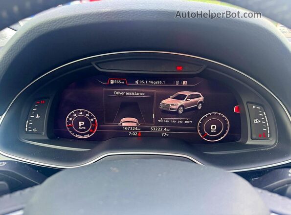 WA1LAAF7XKD008245 2019 AUDI Q7 Black Widok zestawu wskaźników