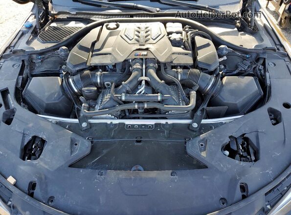 WBSGV0C02NCG90430 2022 BMW M8 Black Engine compartment view