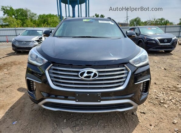 KM8SN4HFXHU197432 2017 HYUNDAI SANTA FE Black Вид ззаду
