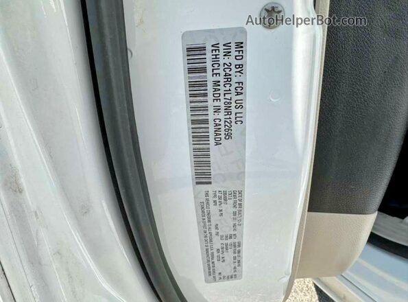 2C4RC1L78NR122695 2022 CHRYSLER PACIFICA White Вид задньої частини салону