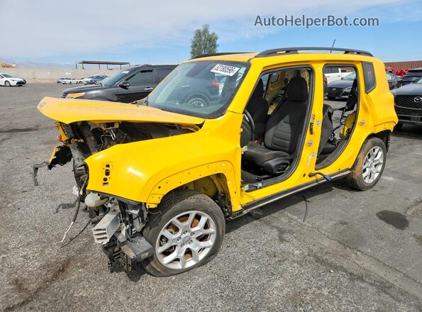 ZACCJABB3JPH84216 2018 JEEP RENEGADE Yellow Trasero izquierdo