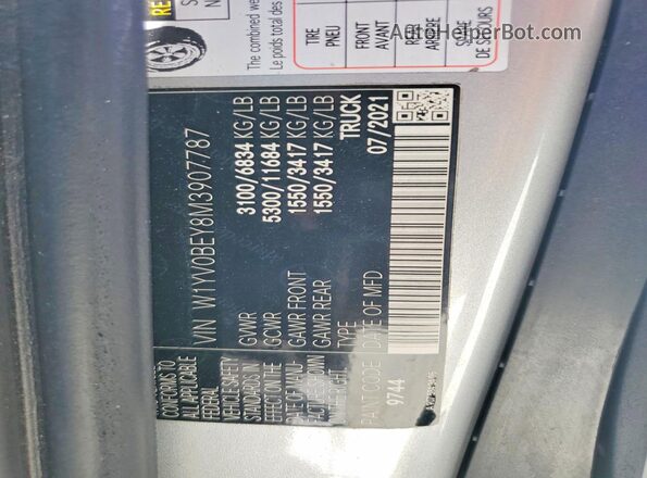 W1YV0BEY8M3907787 2021 MERCEDES-BENZ METRIS Silver Vista interior de 360 grados