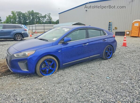 KMHC05LC5KU110419 2019 HYUNDAI IONIQ Blue Trasero izquierdo
