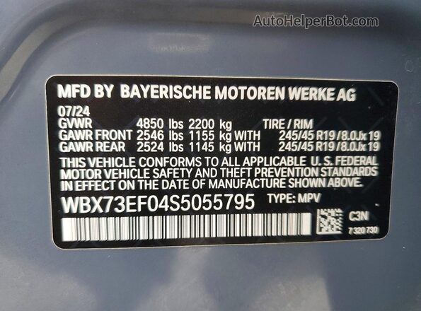 WBX73EF04S5055795 2025 BMW X1 Blue 