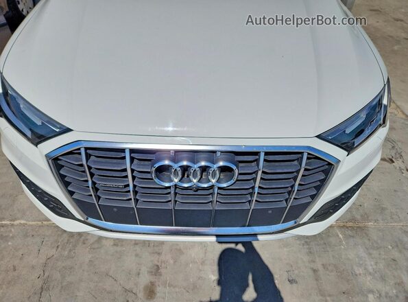 WA1AXAF72MD016963 2021 AUDI Q7 White VIN კოდის სტიკერის ხედი