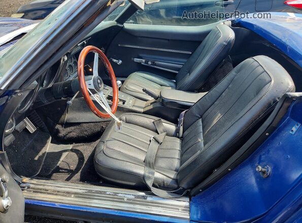 194678S400736 1968 CHEVROLET CORVETTE Blue Widok wnętrza z przodu