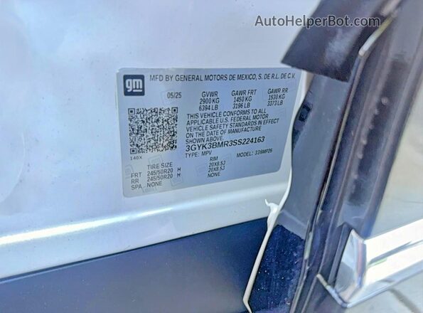 3GYK3BMR3SS224163 2025 CADILLAC OPTIQ White Вид задньої частини салону
