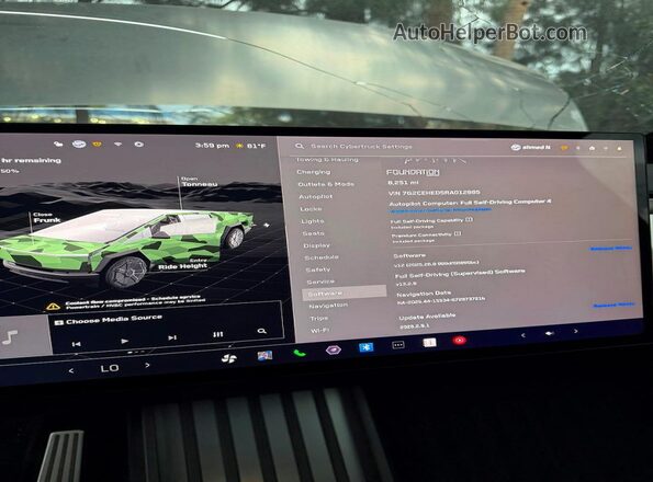 7G2CEHED5RA012985 2024 TESLA CYBERTRUCK Серебряный Вид щитка приборов