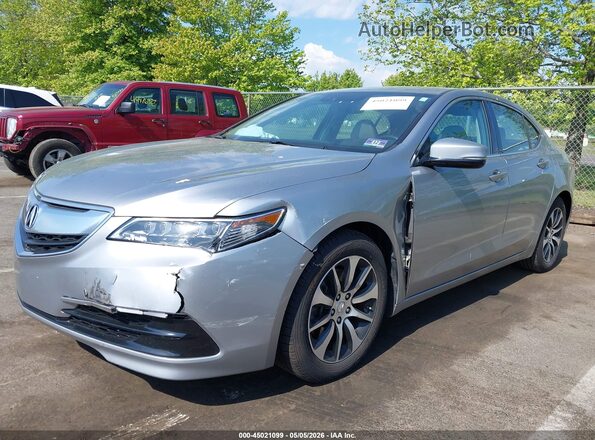 19UUB1F5XHA010255 2017 ACURA TLX Silver წინა მარცხენა ხედი სამი მეოთხედიდან