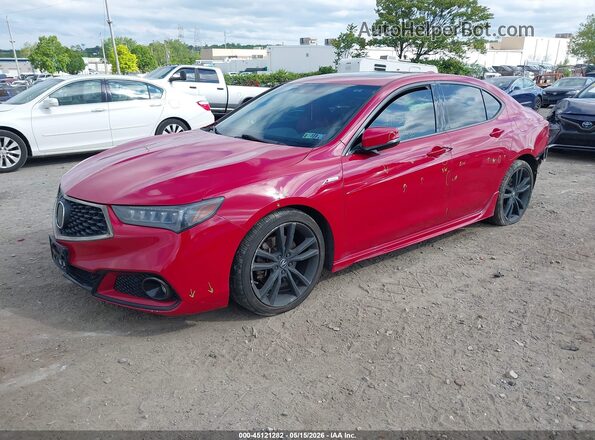 19UUB1F68KA006124 2019 ACURA TLX Red წინა მარცხენა ხედი სამი მეოთხედიდან
