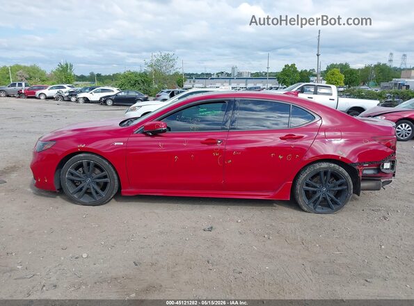 19UUB1F68KA006124 2019 ACURA TLX Red უკანა სალონის ხედი