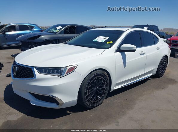 19UUB2F55JA010711 2018 ACURA TLX White Առջևի ձախ երեք քառորդ տեսարան