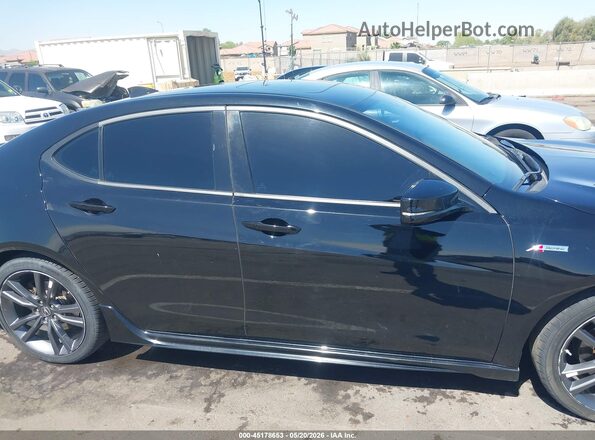 19UUB2F61JA007815 2018 ACURA TLX Black უკანა სალონის ხედი