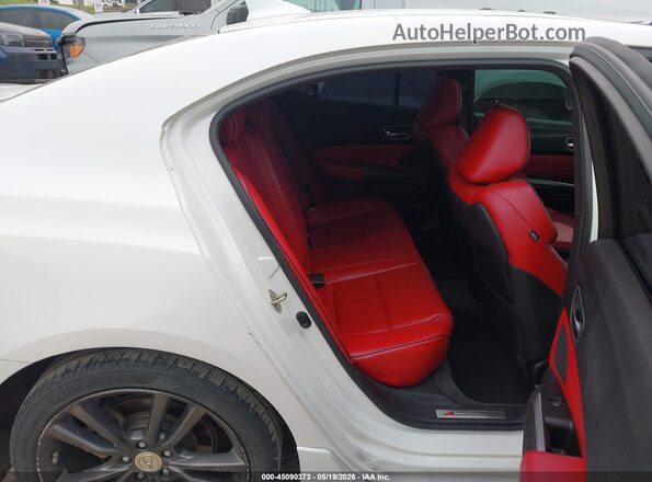 19UUB2F6XJA004489 2018 ACURA TLX White VIN კოდის სტიკერის ხედი