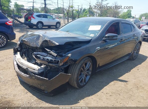 19UUB3F65JA002171 2018 ACURA TLX Black წინა მარცხენა ხედი სამი მეოთხედიდან