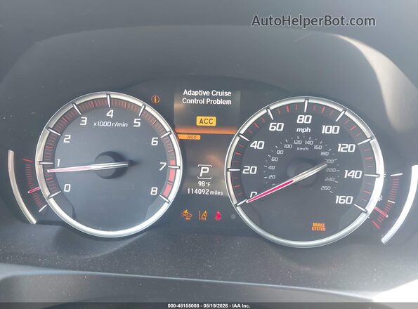 19UUB3F65JA002171 2018 ACURA TLX Black უკანა სავარძლების ხედი