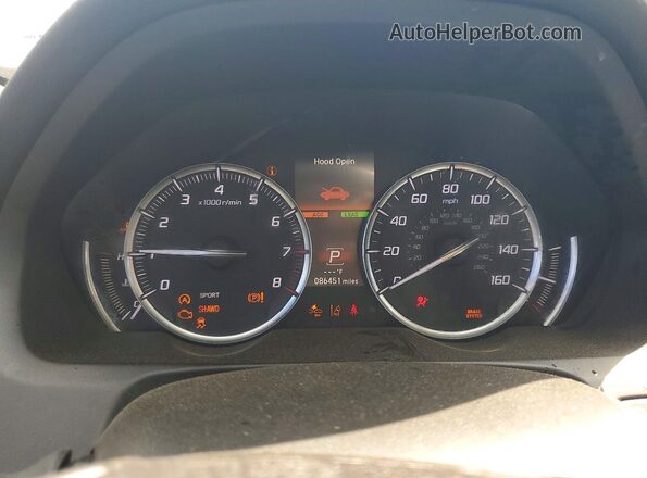19UUB3F79HA002192 2017 ACURA TLX Серебряный Вид щитка приборов