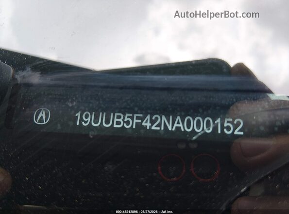 19UUB5F42NA000152 2022 ACURA TLX Silver Vista del compartimento del motor