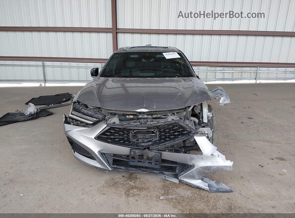19UUB5F51MA014681 2021 ACURA TLX Silver უკანა სალონის ხედი