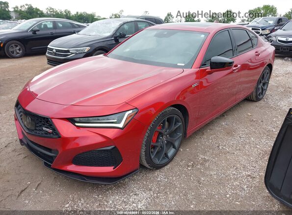 19UUB7F95PY002298 2023 ACURA TLX Red Առջևի ձախ երեք քառորդ տեսարան