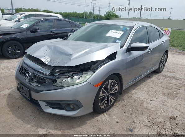 19XFC1F36GE200519 2016 HONDA CIVIC Gray წინა მარცხენა ხედი სამი მეოთხედიდან