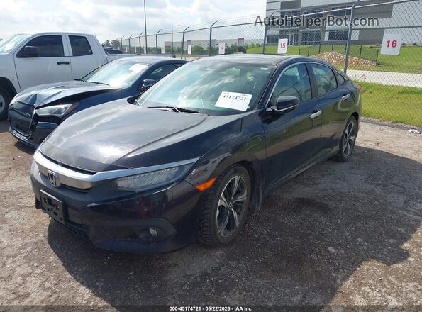 19XFC1F91GE013872 2016 HONDA CIVIC Black Առջևի ձախ երեք քառորդ տեսարան