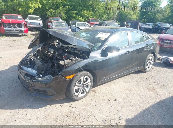 19XFC2F51JE204119 2018 HONDA CIVIC Black Առջևի ձախ երեք քառորդ տեսարան
