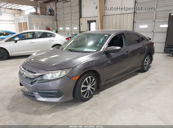 19XFC2F52HE011102 2017 HONDA CIVIC Gray Առջևի ձախ երեք քառորդ տեսարան