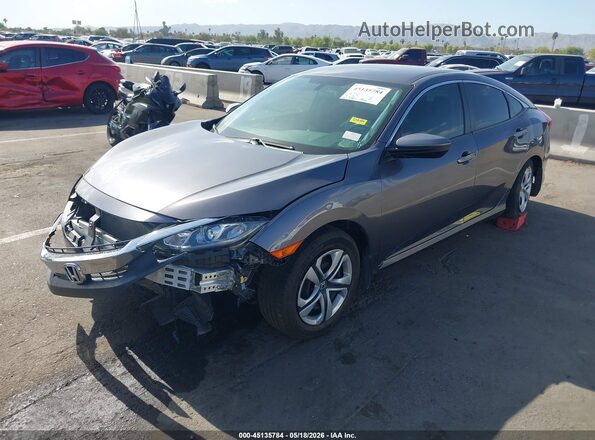 19XFC2F53GE025315 2016 HONDA CIVIC Gray წინა მარცხენა ხედი სამი მეოთხედიდან