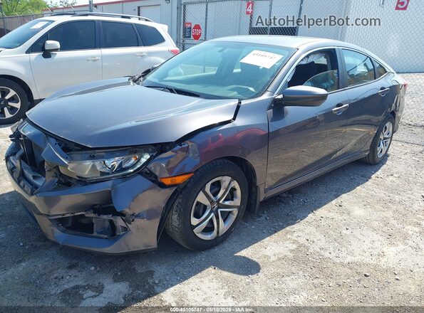 19XFC2F54GE051180 2016 HONDA CIVIC Gray Vista tres cuartos delantera izquierda