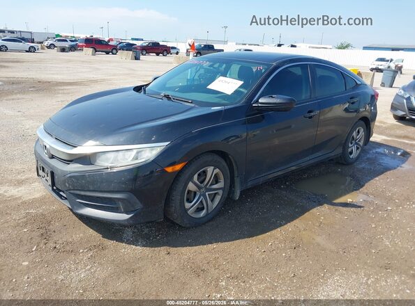 19XFC2F54HE030489 2017 HONDA CIVIC Black Առջևի ձախ երեք քառորդ տեսարան