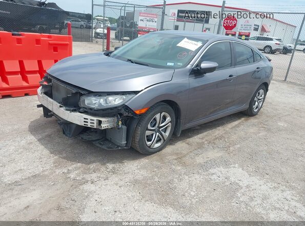 19XFC2F55HE049116 2017 HONDA CIVIC Gray Առջևի ձախ երեք քառորդ տեսարան