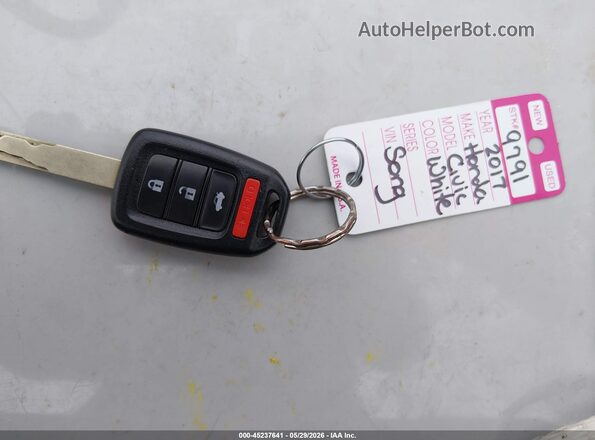 19XFC2F58HE048428 2017 HONDA CIVIC White წინა პანელის ხედი