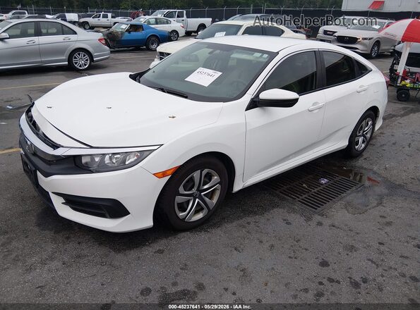 19XFC2F58HE048428 2017 HONDA CIVIC White წინა მარცხენა ხედი სამი მეოთხედიდან