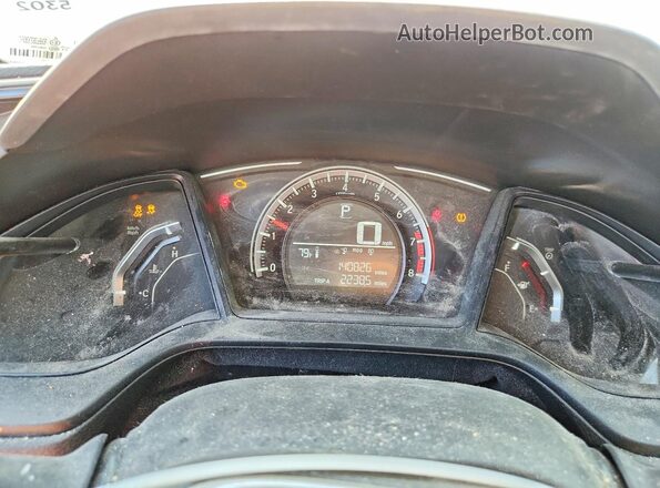 19XFC2F58JE006265 2018 HONDA CIVIC Black ხელსაწყოთა პანელის ხედი