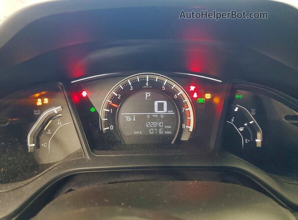 19XFC2F59GE216544 2016 HONDA CIVIC Gray ხელსაწყოთა პანელის ხედი