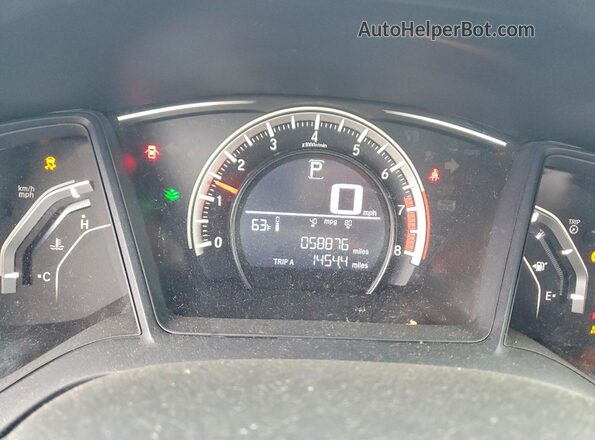 19XFC2F59GE241573 2016 HONDA CIVIC Black Вид щитка приладів