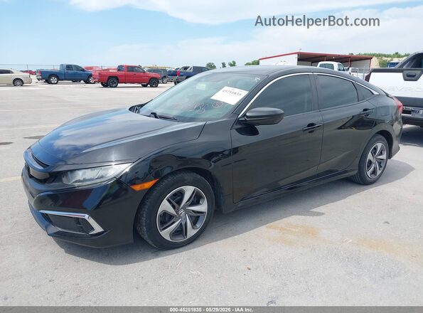 19XFC2F63KE034775 2019 HONDA CIVIC Black წინა მარცხენა ხედი სამი მეოთხედიდან