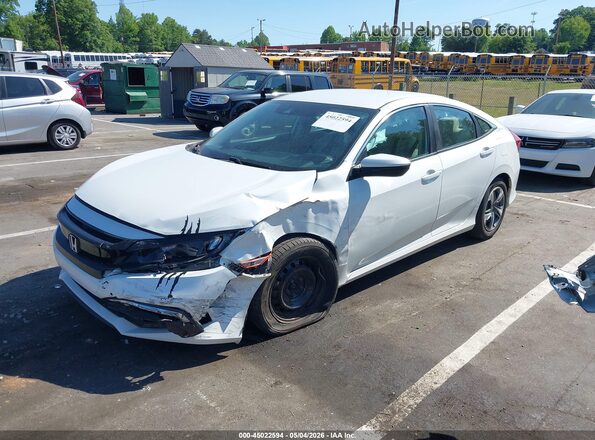 19XFC2F65KE040240 2019 HONDA CIVIC White წინა მარცხენა ხედი სამი მეოთხედიდან