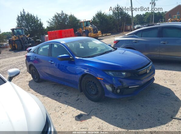 19XFC2F66KE007828 2019 HONDA CIVIC Blue უკანა სალონის ხედი