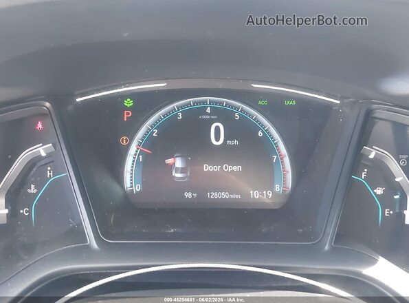 19XFC2F66KE042885 2019 HONDA CIVIC Черный Вид задних сидений