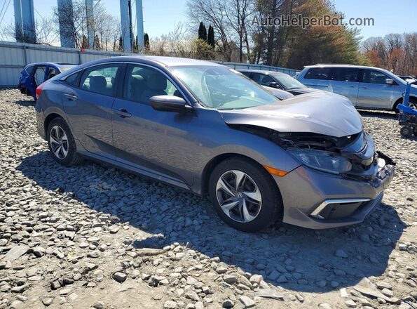 19XFC2F67KE012794 2019 HONDA CIVIC Gray Front right