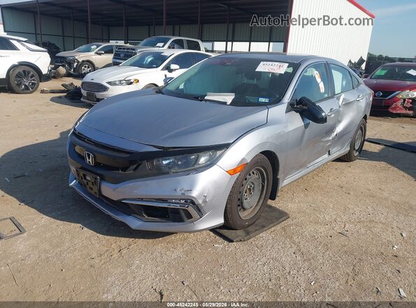 19XFC2F67LE016555 2020 HONDA CIVIC Silver Առջևի ձախ երեք քառորդ տեսարան