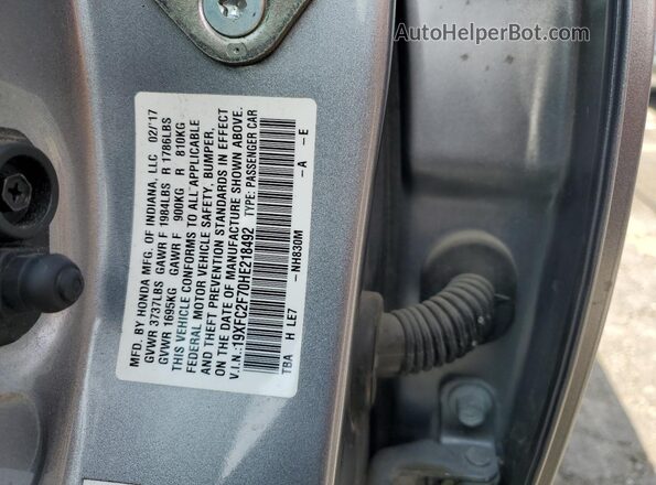 19XFC2F70HE218492 2017 HONDA CIVIC Silver 