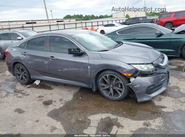 19XFC2F75HE050459 2017 HONDA CIVIC Gray Vista interior trasera