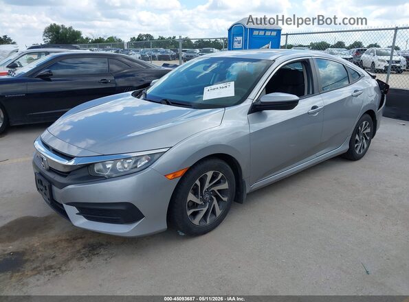 19XFC2F78JE011371 2018 HONDA CIVIC Silver წინა მარცხენა ხედი სამი მეოთხედიდან