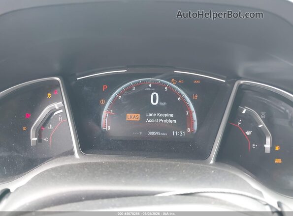 19XFC2F82KE047535 2019 HONDA CIVIC Black Widok tylnych siedzeń